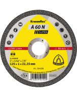 Klingspor - A 60 N Supra - doorslijpschijven - 125 x 1 x 22.23mm - vlak