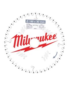 Milwaukee - Cirkelzaagblad hout 190 x 30 x 2,1 Thin Kerf ATB 48T +10°