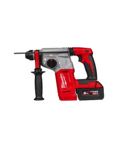 Milwaukee M18 BLH-502X - 18V accu boorhamer 26 mm SDS-plus koolborstelloos - 4-standen + 2 x 5.0 Ah accu's