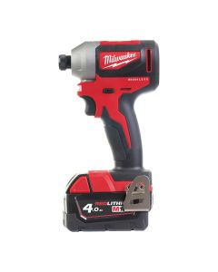 Milwaukee M18 CBLID-402C - 18V accu slagschroevendraaier compact koolborstelloos + 2 x 4.0 Ah accu's