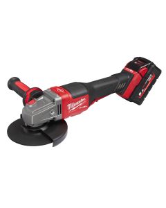 Milwaukee M18 FHSAG125XPDB-552X - 18V accu haakse slijpmachine 125 mm - high performance - geremd - peddelschakelaar + 2 x 5.5 Ah accu's