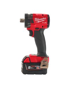 Milwaukee M18 FIW2P12-502X - 18V accu slagmoersleutel 1/2″ compact met verende borgpen + 2 x 5.0 Ah accu's