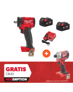 Milwaukee - M18 FIW2F12-502X - M18 FUEL™ compacte ½″ slagmoersleutel met frictiering - Redemption Deal