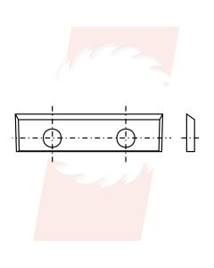 Wisselmes 28x7x1.5 Z=2 35° - 2 gaten