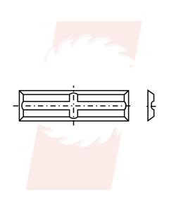 Wisselmes 30x5.5x1.1 Z=4 met gekruiste ruggroef - kruis