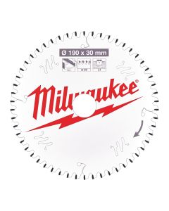 Milwaukee - Cirkelzaagblad alu/kunstof/non-ferro 190 x 30 x 2,4 TF 54T -5°