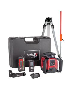 Levelfix - 650HVS Bouwlaser - Volautomatische Rotatie Laser met Digitaal Afschot - Rood + Statief 1.8M + Meetbaak