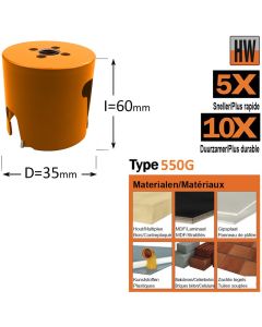 CMT - Gatzaag - Hardmetaal D=35mm - GRN - D=35mm I=60mm