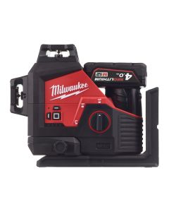 Milwaukee - M12 3PL-401C - M12 kruislijnlaser met 3 x 360° lijnen - groen + 1 x 4