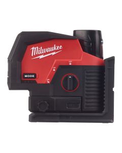 Milwaukee - M12 CLLP-301C - M12 kruislijnlaser met lood punten - groen + 1 x 3