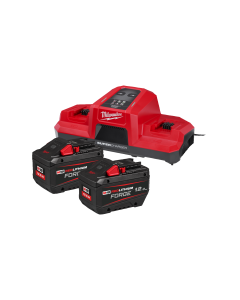 Milwaukee M18 FORGENRG-122DBSC - Dual bay super lader + Accu's
