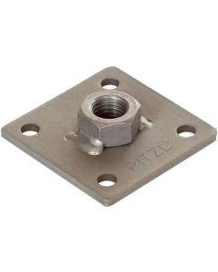 Bovenplaat met vastgelaste moer, 100x100x10mm, voor M30 draadeinden