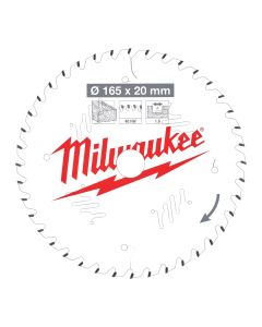 Milwaukee - Cirkelzaagblad hout 165 x 20 x 1.6 Thin Kerf ATB 40T +18°
