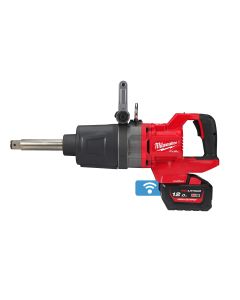 Milwaukee M18 ONEFHIWF1D-12C - 18V accu slagmoersleutel 1″ high trq met D-greep en frictiering verlengd + 1 x 12.0 Ah accu