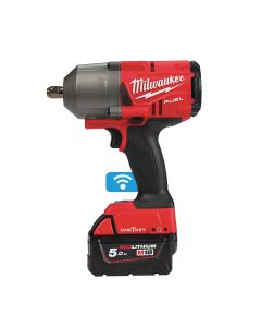 Milwaukee M18 ONEFHIWP12-502X - 18V accu slagmoersleutel 1/2″ high trq met verende borgpen + 2 x 5.0 Ah accu's