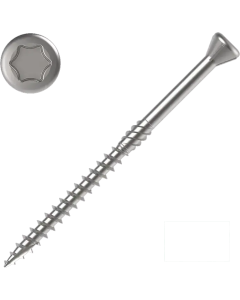 Vlonderschroef 5,0x50 inbouwdiepte TX25 A2 roestvrij staal