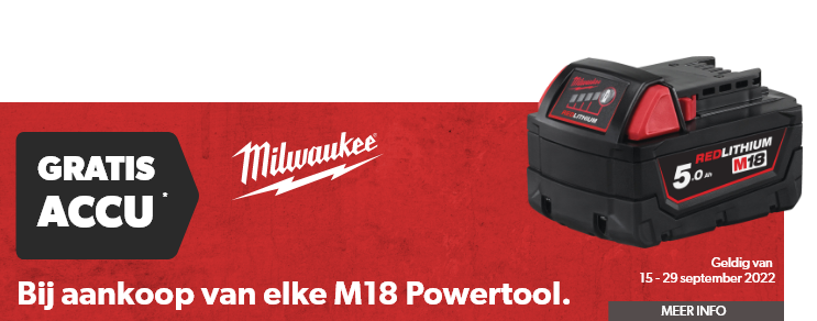 Milwaukee M18 - gratis accu