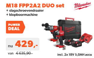 Milwaukee M18 FPP2A2-DUO aanbieding set