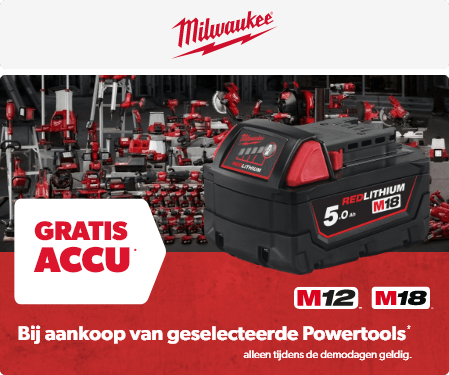 milwaukee gratis accu actie